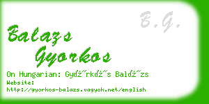 balazs gyorkos business card